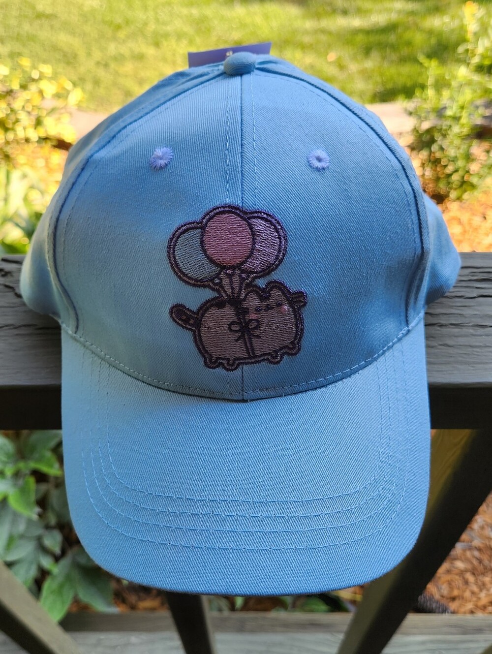 Pusheen Light Blue Balloon Embroidered Cap